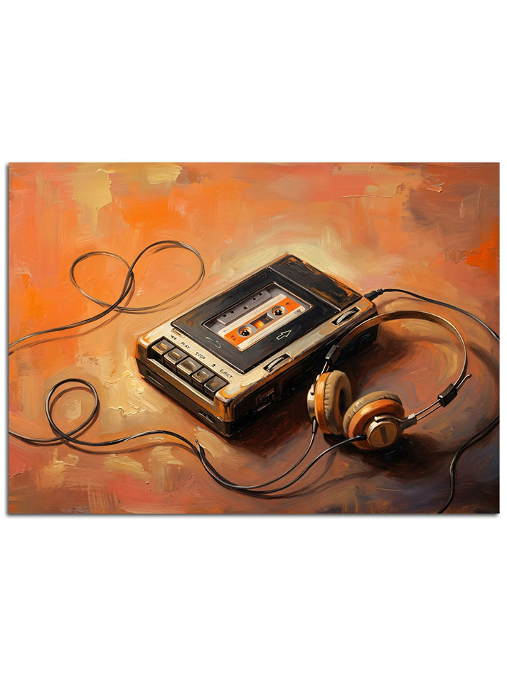 Müzik tarihinden nostaljik kaset görseli.