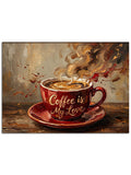 "Coffee is my Love" yazılı görsel.
