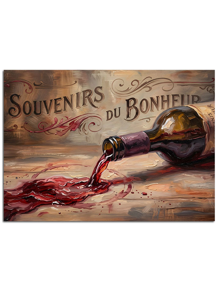 "Souvenirs du Bonheur" yazılı pano.