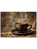 "Finest Roast" yazılı retro kahve.