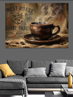 Buharı Üstünde Klasik Kahve Fincanı Kanvas Tablo