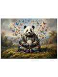 Doğada huzur bulan bilge panda.