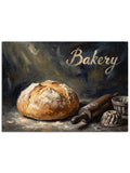 "Bakery" yazılı iştah açıcı ekmek.