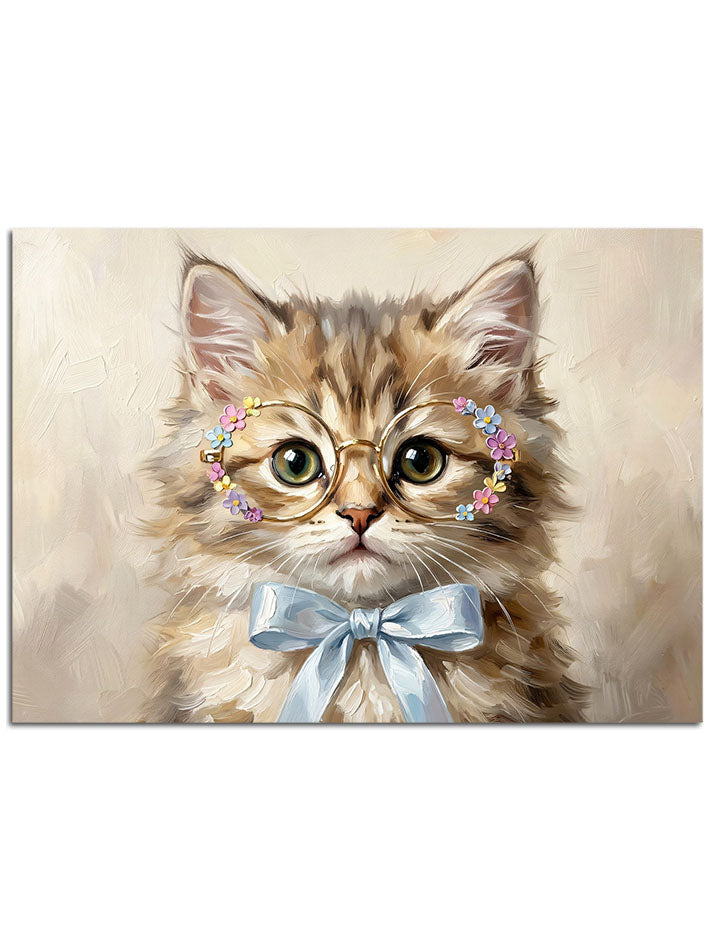 Beyefendi gibi giyinmiş şirin kedi.