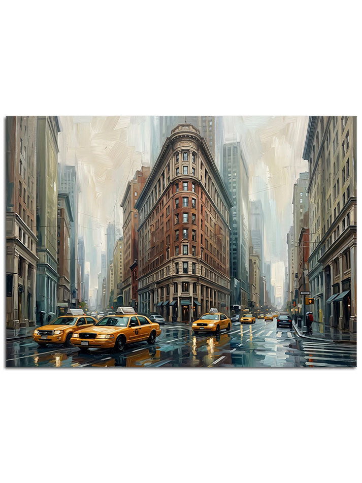 Yağmurlu bir günde New York'un ikonik binası.