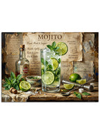 Buzlu, naneli ve ferahlatıcı Mojito bardağı.