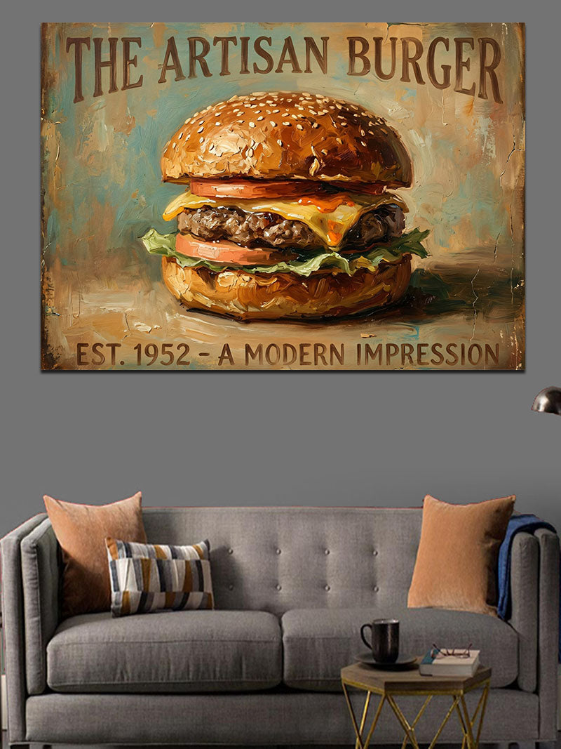 The Artisan Burger Nostaljik Tabela Kanvas Tablo