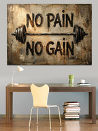 No Pain No Gain Spor Yazısı Kanvas Tablo