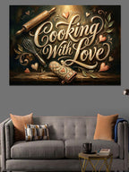 Cooking With Love Mutfak Tabelası Kanvas Tablo