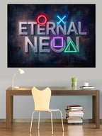 Eternal Neon Oyun Konsolu Tabelası Kanvas Tablo