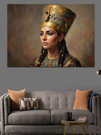 Antik Mısır Kraliçesi Nefertiti Portresi Kanvas Tablo