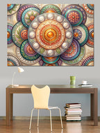 Renkli Mandala Ve Geometrik Desen Kanvas Tablo