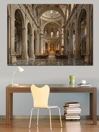 Tarihi Katedral İç Mekan Sütunlar Kanvas Tablo