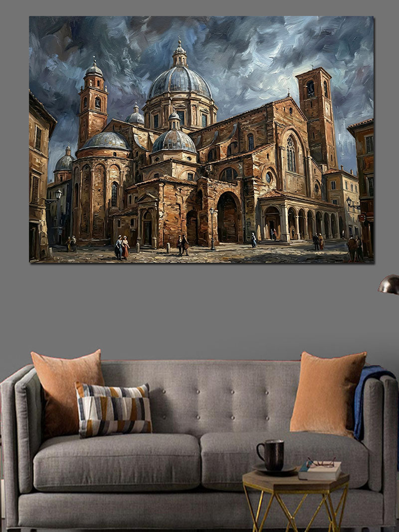 Antik Şehir Ve Görkemli Katedral Kanvas Tablo