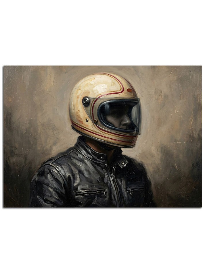 Modern ve karizmatik bir motosiklet sürücüsü portresi.