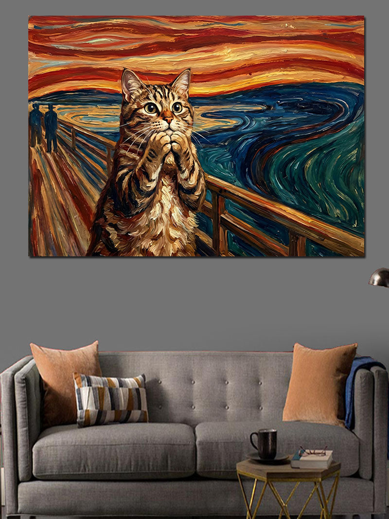 Çığlık Atan Kedi Edvard Munch Kanvas Tablo