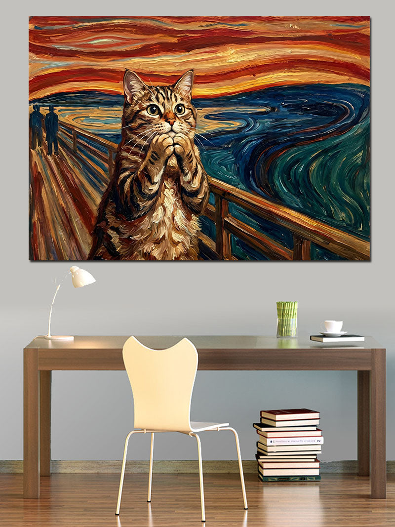 Çığlık Atan Kedi Edvard Munch Kanvas Tablo