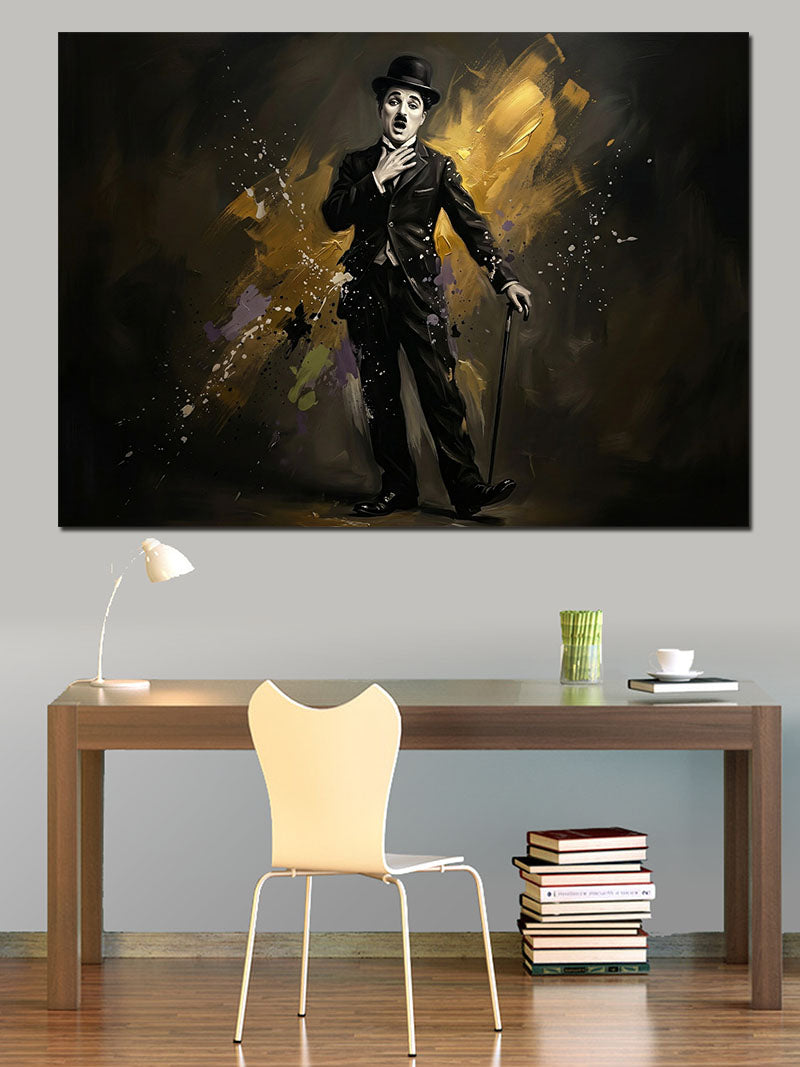 Şapkalı Karizmatik Adam Portresi Sanat Kanvas Tablo