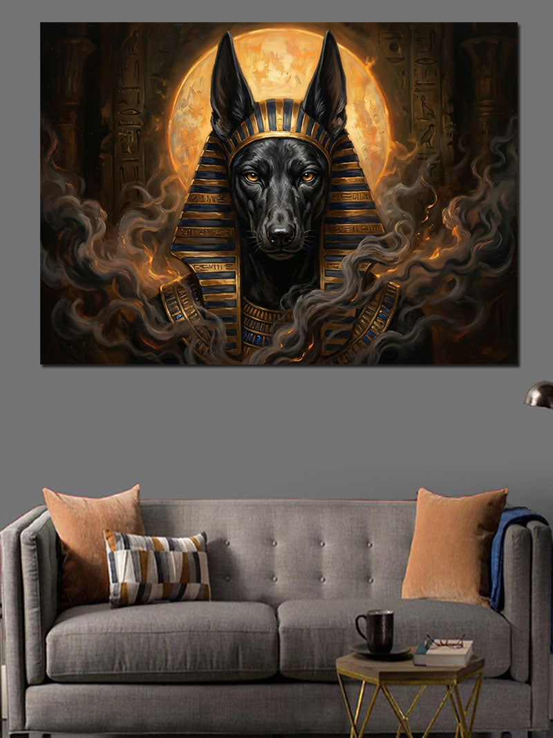 Mısır Tanrısı Anubis Mistik Portre Kanvas Tablo