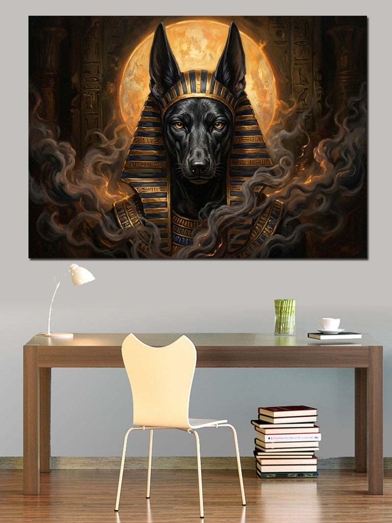 Mısır Tanrısı Anubis Mistik Portre Kanvas Tablo