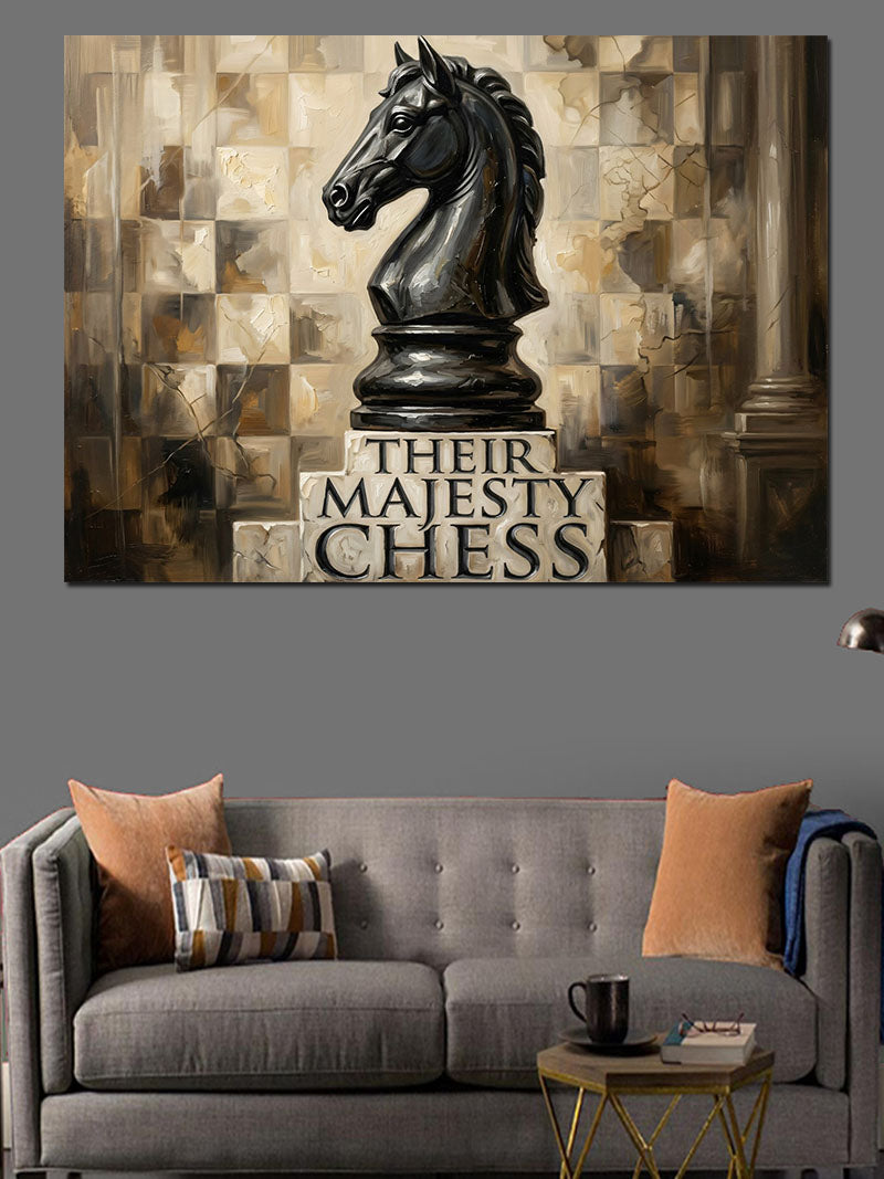Their Majesty Chess Satranç Tahtası Kanvas Tablo