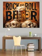 Rock And Roll Beer Tabelası Kanvas Tablo