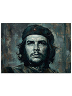 İkonik devrimci Che Guevara'nın sanatsal portresi.