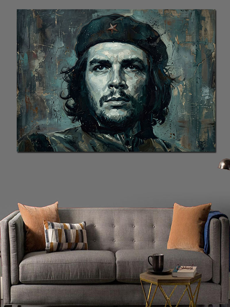 Che Guevara Karizmatik Portre Çalışması Kanvas Tablo
