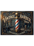 "Vintage Barber Shop" yazılı eskitme berber direği.
