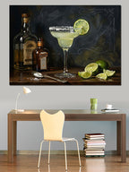 Bir Bardak Margarita Ve Limon Kanvas Tablo