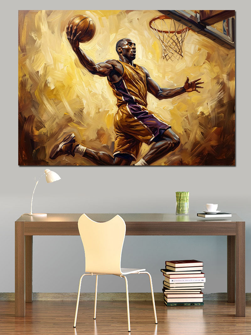 Smaç Basan Basketbolcu Silüeti Tablo Kanvas Tablo