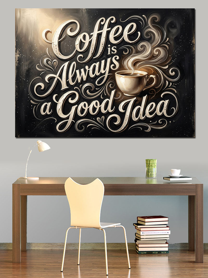 Coffee Is Always A Good Kanvas Tablo