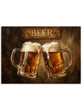 "Beer" yazılı nostaljik bira panosu.