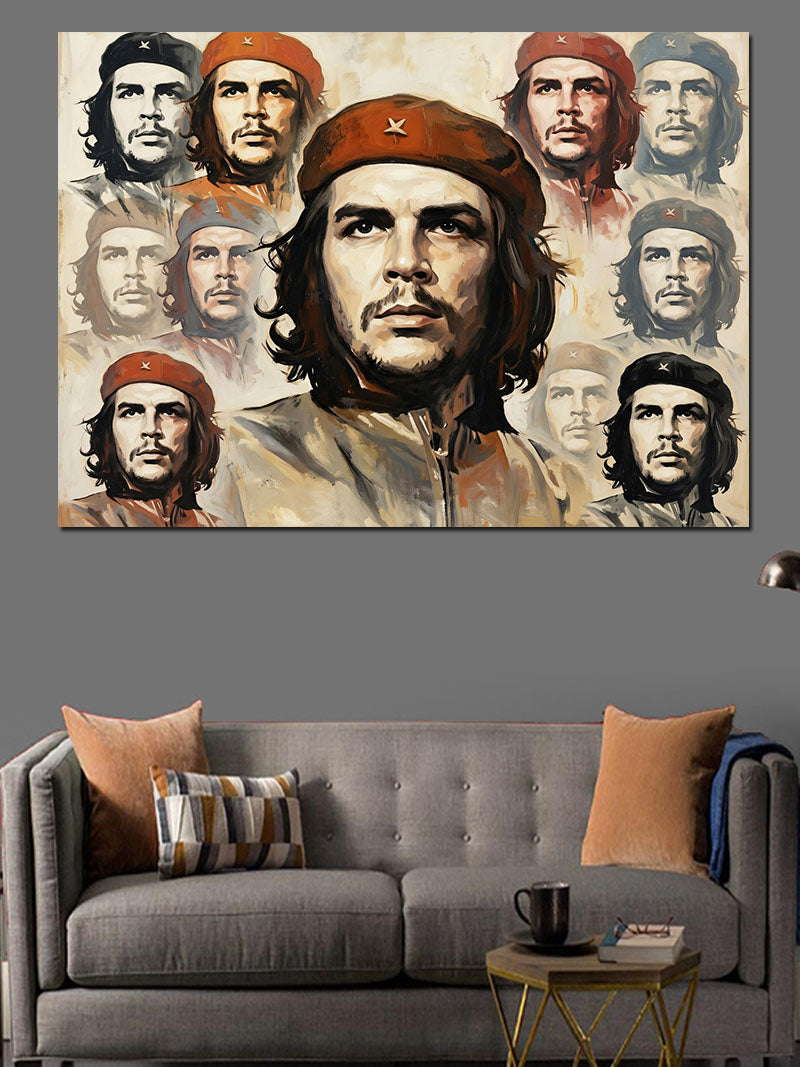 Che Guevara Ve Küba Devrimi Kanvas Tablo