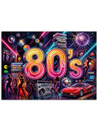 Retro fütüristik neon sokak tabelaları.