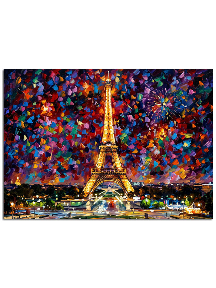 Paris ve Eyfel soyut sanat.
