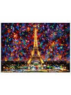 Paris ve Eyfel soyut sanat.