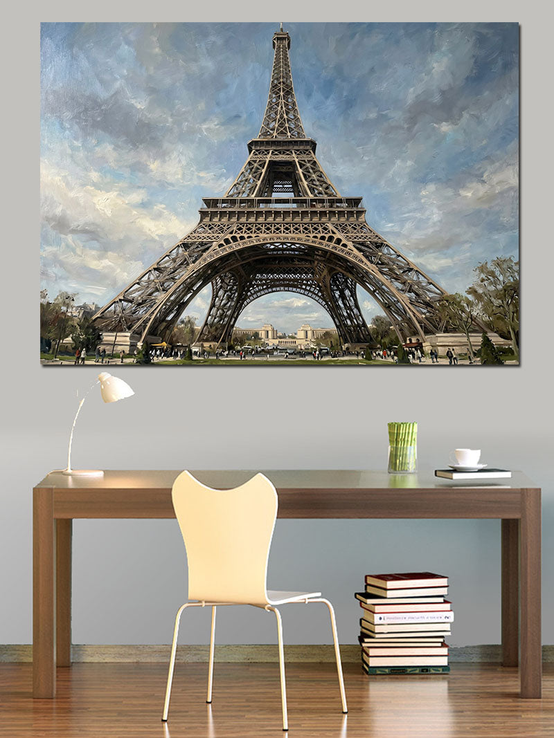 Alttan Görünüm Eyfel Kulesi Paris Kanvas Tablo