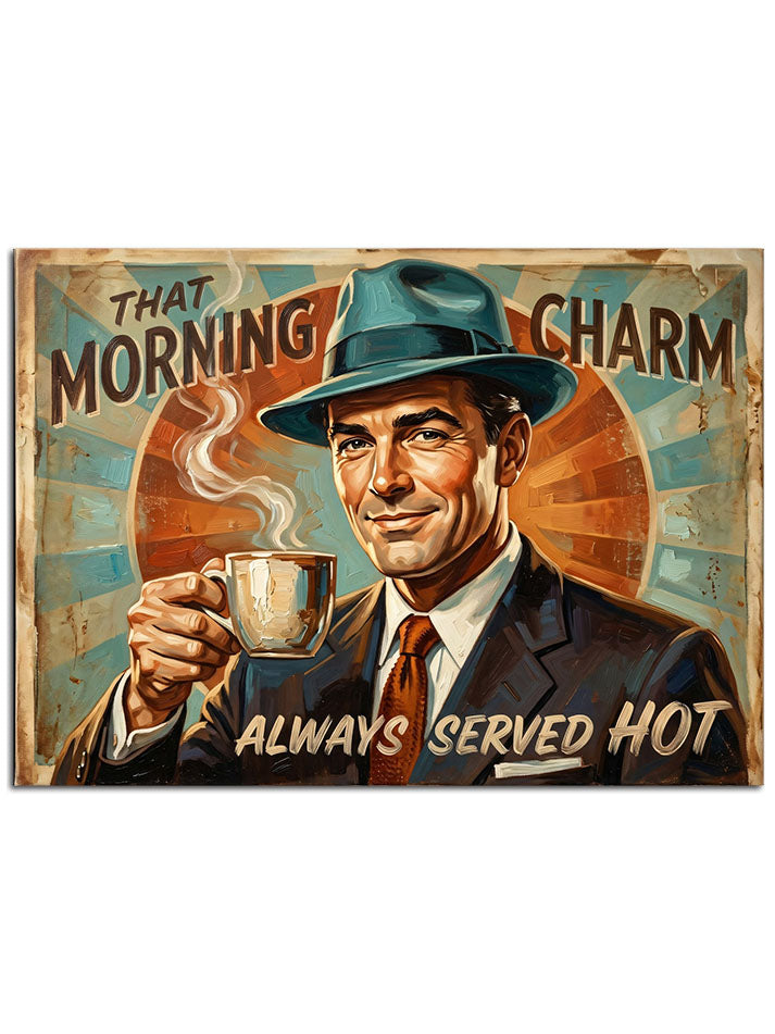 "Always served hot" yazılı ilan.