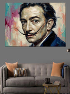 Ressam Salvador Dali Modern Portresi Kanvas Tablo