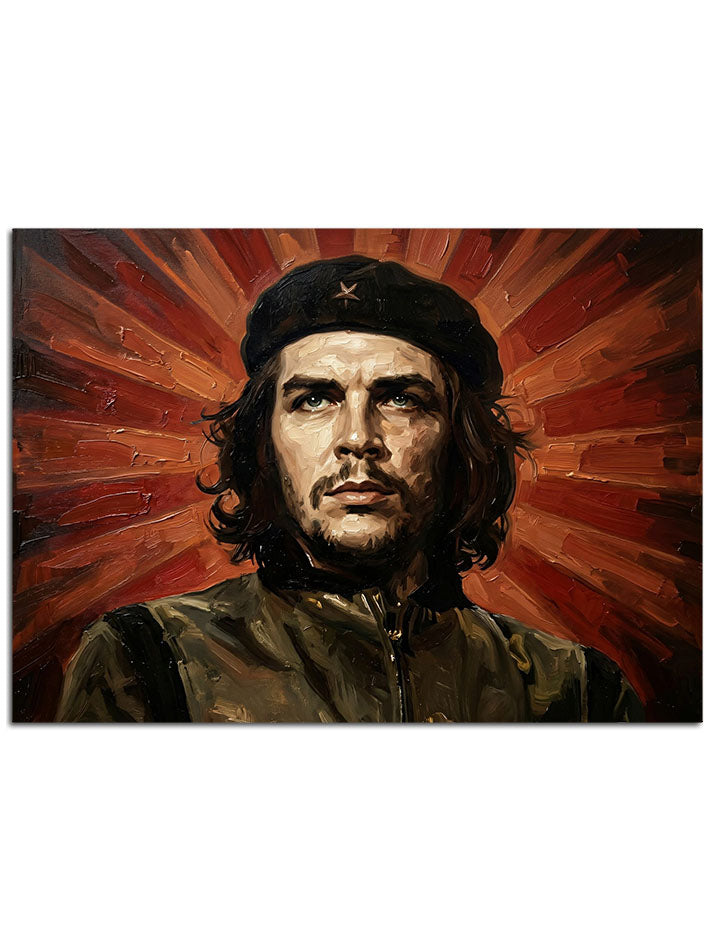 İkonik Che Guevara ve devrim teması.