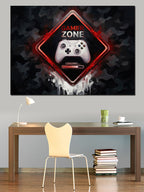 Game Zone Neon Işıklı Pano Kanvas Tablo
