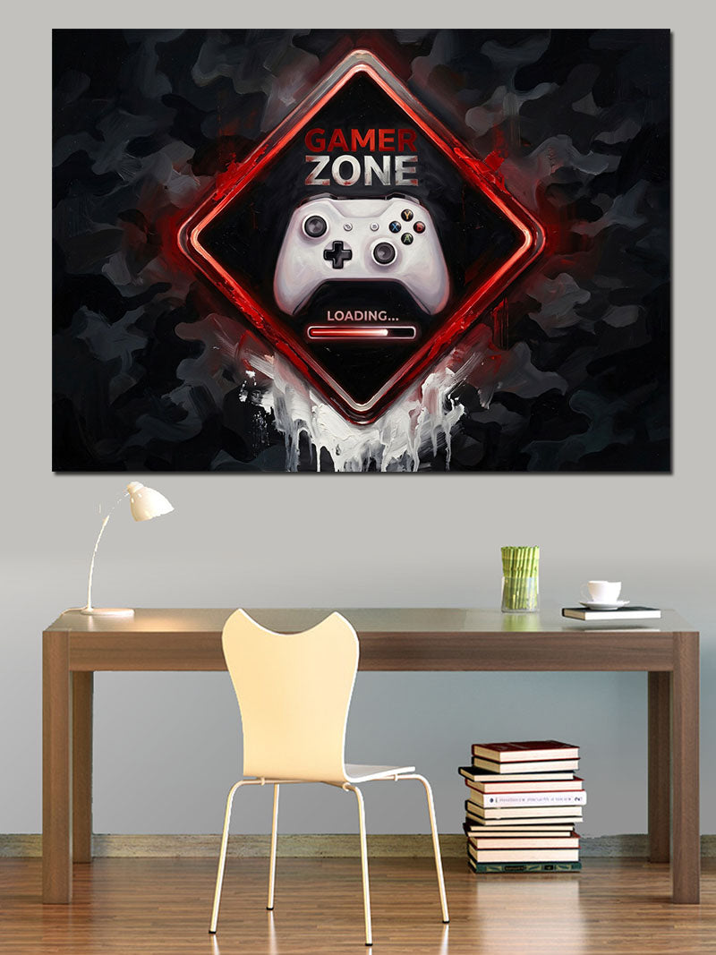 Game Zone Neon Işıklı Pano Kanvas Tablo