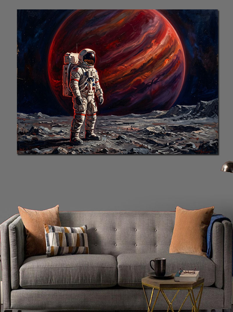 Kızıl Gezegen Mars Ve Astronot Kanvas Tablo