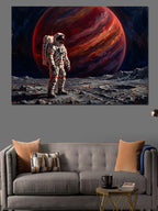 Kızıl Gezegen Mars Ve Astronot Kanvas Tablo