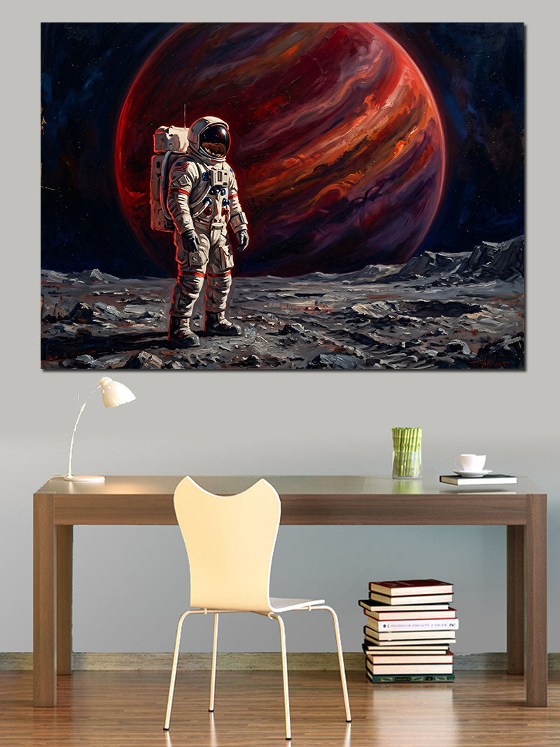 Kızıl Gezegen Mars Ve Astronot Kanvas Tablo
